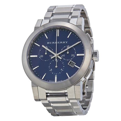 burberry men blue watch|burberry men's watches chronograph.